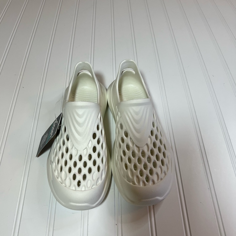 Kids White Slip-On Sandals - Breathable Water-Friendly Sandals